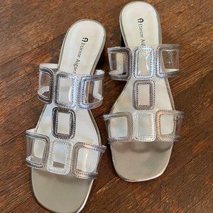 Metallic Etienne Aigner Slides